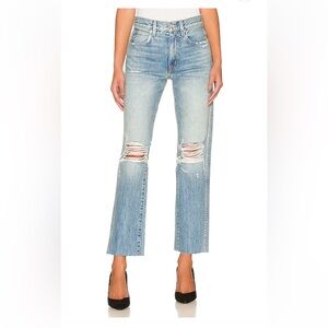 SLVRLAKE Long Time Coming Wash High Rise Distressed Detailing Hero Jeans Sz. 27